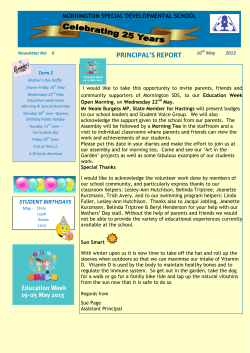 Newsletter 6 - Mornington Special Developmental School