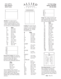 Size Size # Size # Size - Allied Envelope Company