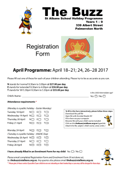 The Buzz Holiday Programme