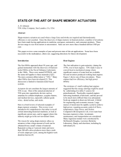 state-of-the-art of shape memory actuators