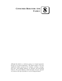 CONSUMER BEHAVIOR AND FAMILY