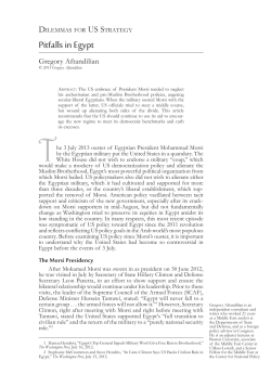 Pitfalls in Egypt - Strategic Studies Institute