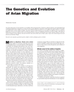 The Genetics and Evolution of Avian Migration