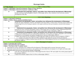 Mississippi Studies 1st Nine Weeks