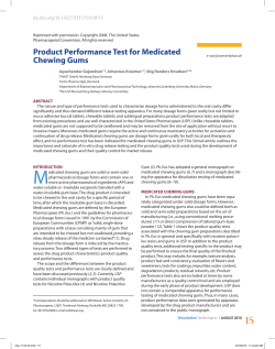 Product Performance Test for Medicated Chewing Gums
