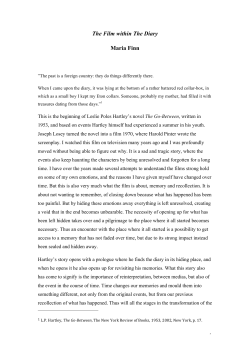 The Film within The Diary Maria Finn