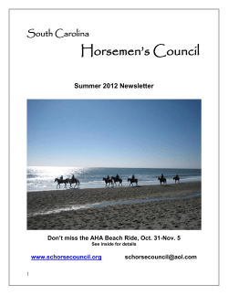 Summer 2012 - South Carolina Horsemen`s Council