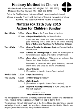 Hasbury Methodist Church - Blackheath and Halesowen Methodist