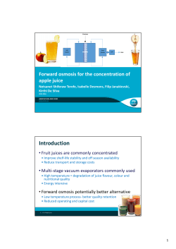 Forward osmosis of Apple juice presentation