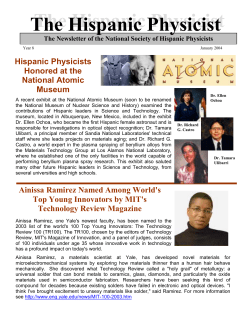 The Hispanic Physicist The Hispanic Physicist