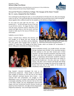 The Voyage of the Dawn Treader Press Release