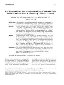 Egg Membrane as a New Biological Dressing in Split