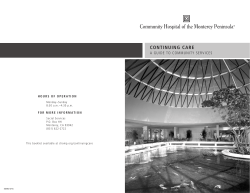 continuing care - Community Hospital of the Monterey Peninsula