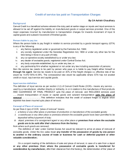 Credit of service tax paid on Transportation Charges