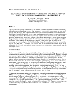 SULFUR POLYMER STABILIZATION/SOLIDIFICATION (SPSS