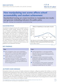 How manipulating test scores affects school accountability and