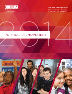 Portrait of the Movement 2014 - California Charter Schools Association