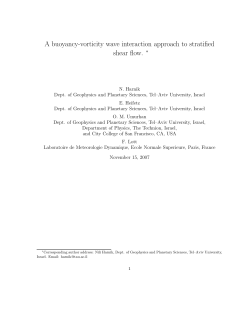 A buoyancy-vorticity wave interaction approach to stratified shear flow.