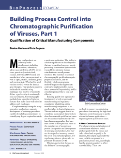Building Process Control into Chromatographic Purification of