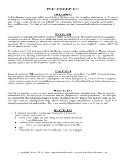 mediterranean / paleolithic-type diet
