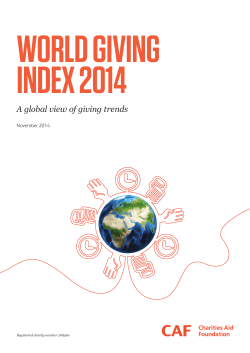 World Giving Index 2014 - Charities Aid Foundation