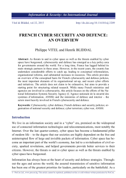 French Cyber Security and Defence: An Overview