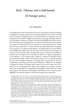 Bush, Obama and a faith-based US foreign policy
