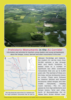 Prehistoric Monuments in the A1 Corridor
