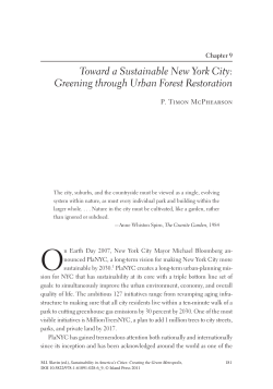 Toward a Sustainable New York City: Greening through Urban
