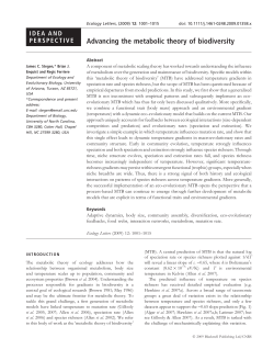 Advancing the metabolic theory of biodiversity