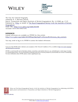 The case for colonial geography