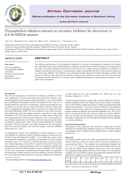 Chrysophyllum albidium extracts as corrosion inhibition