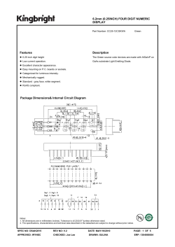 6.2mm (0.25INCH) FOUR DIGIT NUMERIC DISPLAY