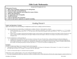 Grading Period 1 - Columbus City Schools