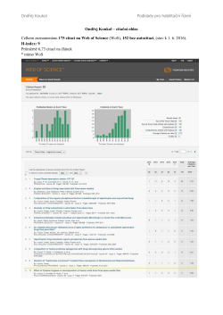Ondřej Koukol Podklady pro habilitačn&iacute; ř&iacute;zen&iacute; Ondřej Koukol