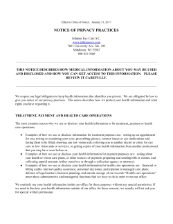 notice of privacy practices
