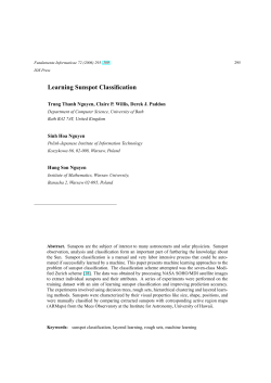 Learning Sunspot Classification - Group of Logic