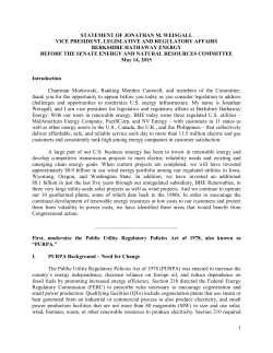 1 statement of jonathan m. weisgall vice president, legislative and