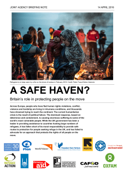A Safe Haven? Britain`s role in protecting people