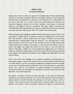 Military Rule - Philip Effiong