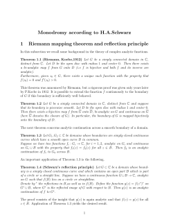 Monodromy according to H.A.Schwarz 1 Riemann mapping theorem