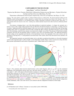 CATENARIES IN VISCOUS FLUID
