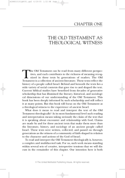 the old testament as theological witness