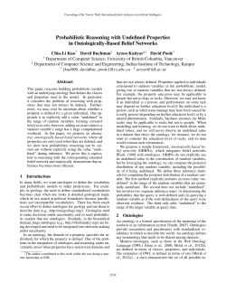 Probabilistic Reasoning with Undefined Properties in Ontologically