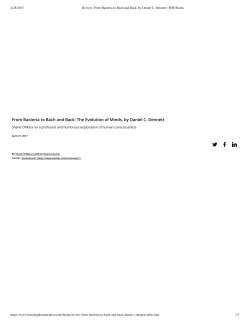 Page 1 4/28/2017 Review: From Bacteria to Bach and Back, by