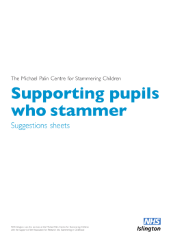 Supporting pupils who stammer