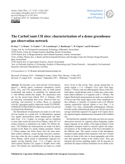 The CarboCount CH sites: characterization of a dense greenhouse
