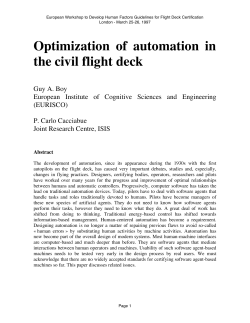 Optimization of automation in the civil flight deck
