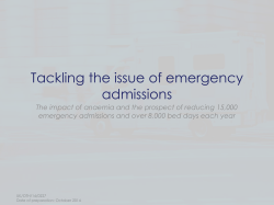 Tackling the issue of emergency admissions