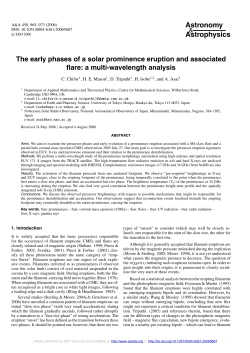 The early phases of a solar prominence eruption and associated